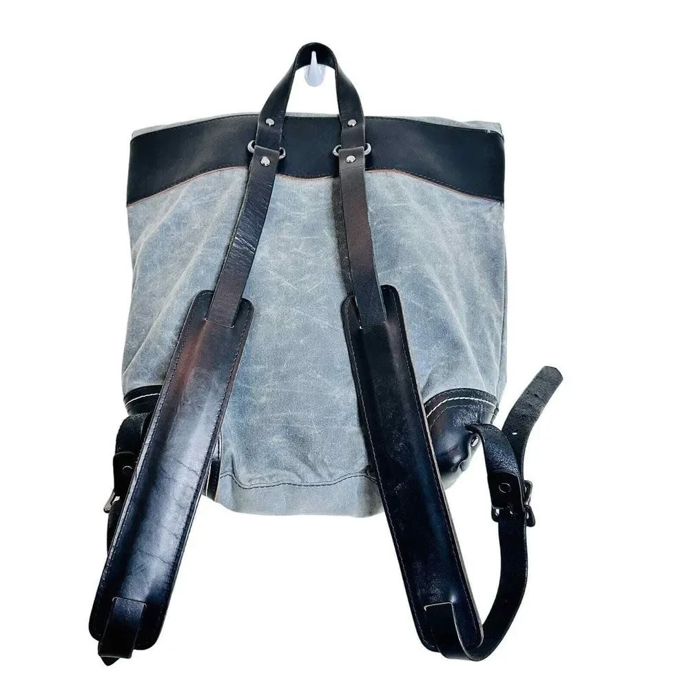 RARE Wolverine 1000 Mile Explorer Backpack Horween Leather Canvas Rugged Travel